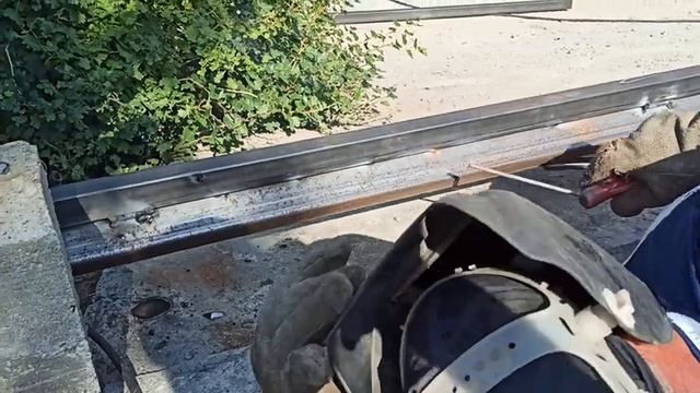 Простые откатные ворота своими руками бюджетный вариант!!!