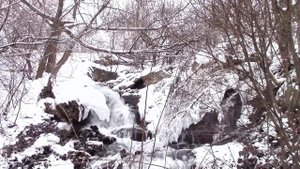Просто зимний водопад. Белы шум