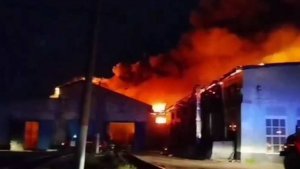 Локомотивное депо загорелось в Иркутской области