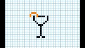 Как нарисовать коктейль по клеточкам