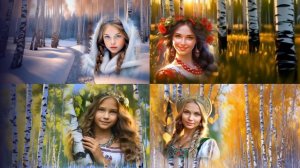 Минусовый клип на песню "У моей России длинные косички