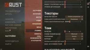 лучшые найстройки в раст 2025 #rust #раст