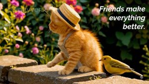 🌿 Tiny Cat’s Garden Morning_ A Wholesome Day of Quiet Moments and Gentle Care 🐱🌸