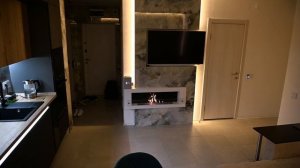 Биокамин ZEFIRE под телевизором