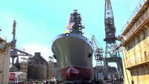 В Калининграде спустили на воду большой десантный корабль "Владимир Андреев"
