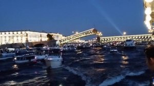Разводка Троицкого моста, Санкт-Петербург