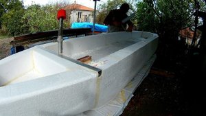 Парусный каяк из пенопласта 4. закладушки.