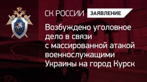 Возбуждено уголовное дело в связи с массированной атакой военнослужащими Украины на город Курск
