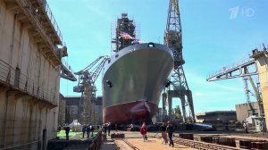 На воду был спущен новейший большой десантный корабль "Владимир Андреев"