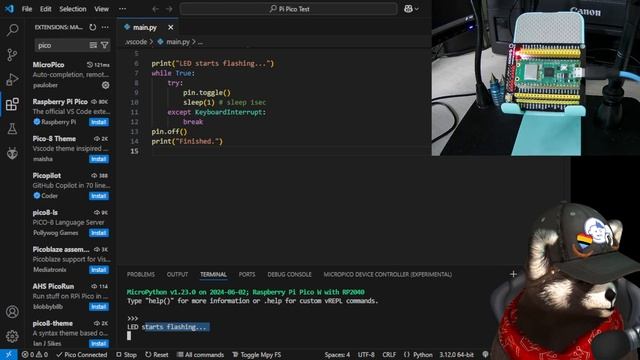 Программируем RPi Pico c VS CODE  MicroPico Extension