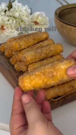 Super crunchy Chicken Rolls #chicken #savoreasy #shorts