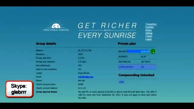 ProfitableSunrise. Реинвест. смотреть онлайн