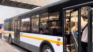 Автобус ЛиАЗ-5292.65-03 2024 следует по маршруту 505 ”м. Домодедовская - Ильинское - г. Тишково”