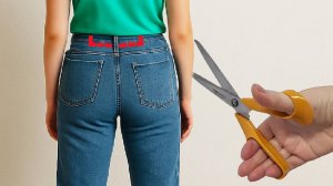 Хитрости шитья: как увеличить талию джинсов за 2 минуты!