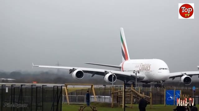 Самый большой пассажирский самолет в мире !!! Airbus A380 17 07 смотреть онлайн
