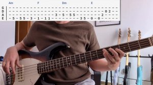 Валентин Стрыкало - Наше Лето (bass cover with tabs , бас , табы)