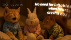 🛏️ Tiny Cat’s Cozy Sleepover_ A Gentle Night of Friendship 🐰🐿️