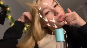 АСМР МАКИЯЖ СЛЮНКОЙ :) (липкие звуки , неразборчивый шё?