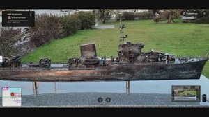 Набережная в Гдыне. Судно Блискавица и Дар Поморья ORP Błyskawica Statek-muzeum Dar Pomorza.