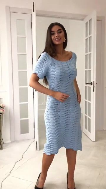 TM Domenica | Вязаное платье . Коллекция лето 2019 смотреть онлайн