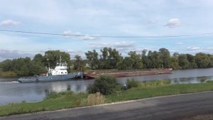 Буксир РТ-364 с баржей 7391