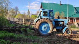 вспашка огорода трактор т-40