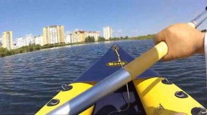 Каноэ Инзер 330, установил скег, испытания.