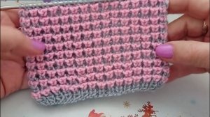 Двухцветный ленивый жаккард спицами. Простой, рельефный, красивый.