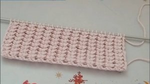 Красивый узор спицами. 2 петли и 2 ряда.