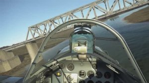 ИЛ-2 Штурмовик/IL-2 Attack aircraft. ЛА-5/ La-5. Взлет, посадка. Пролет под мостом
