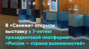 В «Сенеже» открыли выставку к 7-летию президентской платформы «Россия — страна возможностей»