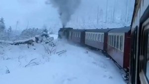 ЗВУКИ ПАРОВОЗА И ПОЕЗДА  *  ЗИМНИЕ ПЕЙЗАЖИ