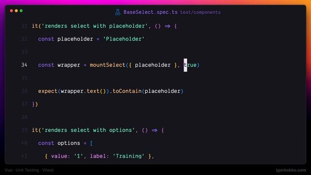Vue Unit Тестирование #10 - Тест компонента выпадающего спи смотреть онлайн