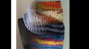 Снуды и повязки из плюшевой пряжи