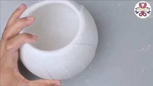 Easy pottery making with cement || Cement flower vase - Cement planter Making