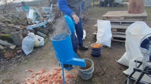 ПЕРВЫЙ ЗАПУСК,ЛУЩИЛКА ДЛЯ КУКУРУЗЫ ИЗ ГАЗОВОГО БАЛЛОН