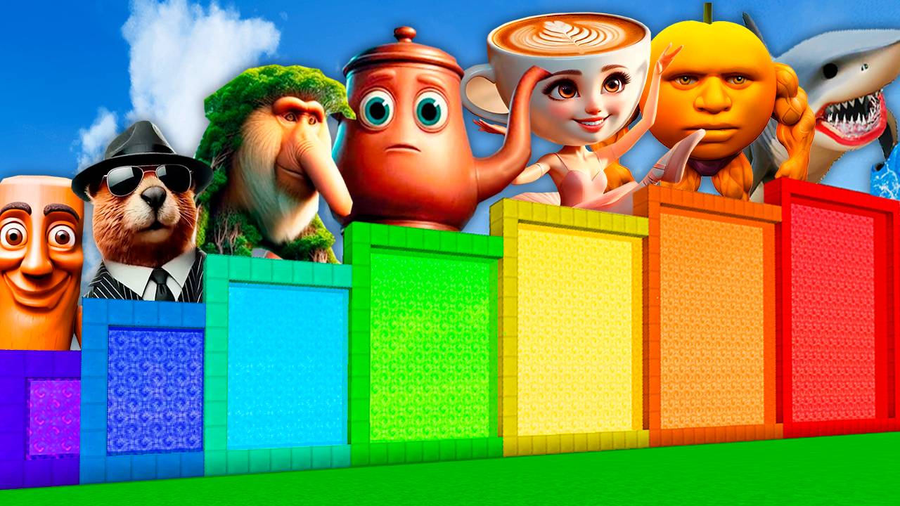 ВЫЖИВАНИЕ В ПОРТАЛЕ TA TA TA SAHUR | BALLERINA CAPPUCCINO | LA VACCA SATURNO SATURNITA в Майнкрафт смотреть онлайн