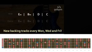 Fun Dreamy Melodic Rock Backing Track in Em