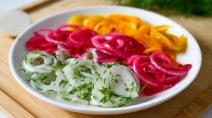 Маринованный цветной лук к шашлыку - рецепт шаг за шагом
