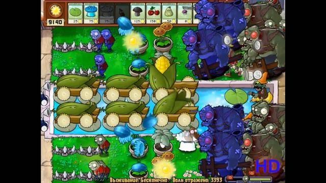 Plants Vs. Zombies - Выживание Бесконечно 6 Cob Cannon Стратегия смотреть онлайн