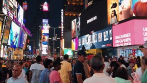 Night Walking Tour of Times Square Midtown Manhattan, New York City 【4K】