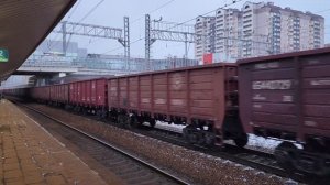 грузовой навёл шума! ВЛ10у-878 с быстрым грузовым поездо?