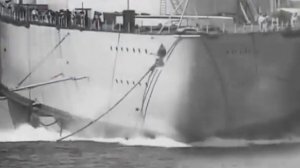 Спуск на воду линкора Тирпиц