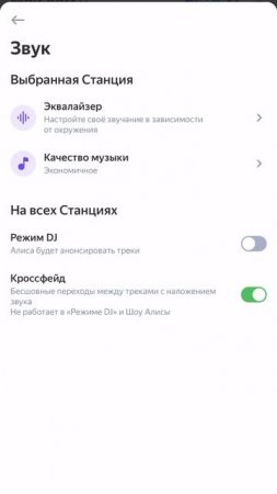 "Качество музыки" в Яндекс Станции Стрит