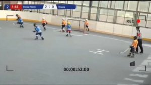 Как я забил гол вратарю!!! #хоккей #роллеркей #гол #шайба