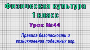 Физическая культура 1 класс (Урок№44 - Правила безопасности и возникновения подвижных игр.)