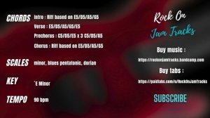 E Minor Rock Backing Track