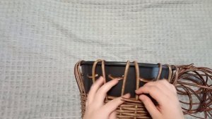 плетение кашпо из ротанга/ простой и быстрый способ дл