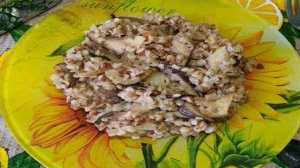 Гречка с вешенками и луком