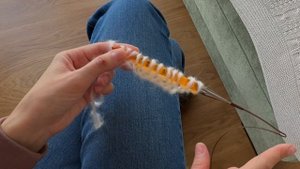 Вяжу свитер тунисским крючком - это очень просто и быс?